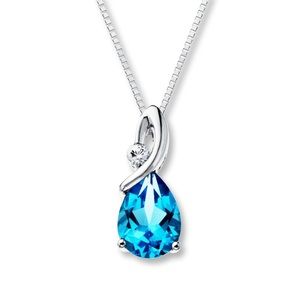 Topaz sterling silver necklace